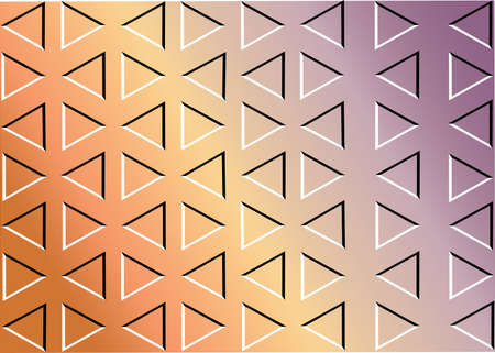 a page of coloured patterns using a trinagleのイラスト素材