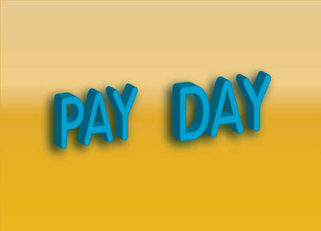 text  pay day on a yellow background