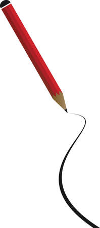 one lead pencil on a white backgroundのイラスト素材