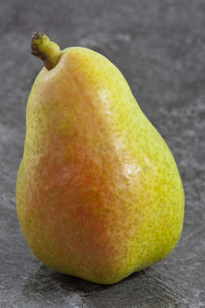 a single ripe juicy pear and dark backgroundの写真素材