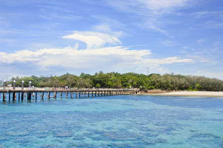 A beautiful coral Island off the coast of Cairns Australiaの写真素材