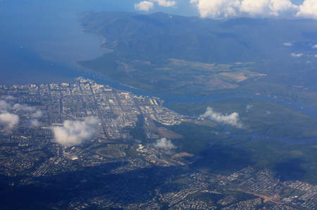 a aerial view of Cairns Queensland Australiaの写真素材