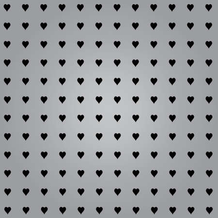 line of hearts with grey backgroundのイラスト素材