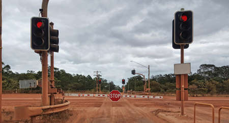 entrance into Weipa  which is largest town in central Cape York.it is a mining townの写真素材