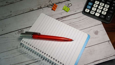 Note pad and pen with calculator
