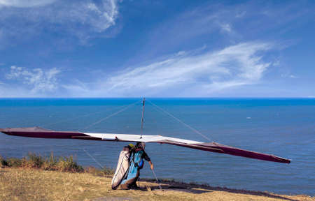 tandem hang gliding, Rex Point Lookout Cairnsの写真素材