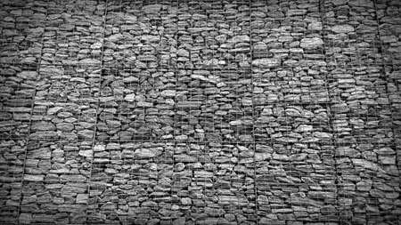Gabion Retaining Wall Blocks with Mesh Wire Stone Basketの写真素材
