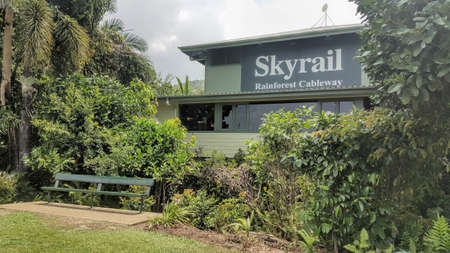 Skyrail rainforest cableway from the  Cairns side,  Queensland Australiaのeditorial素材