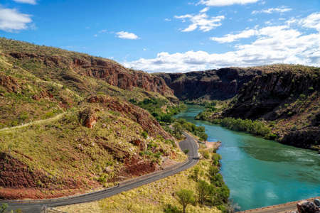Lake Argyle is Western Australia's largest freshwater man-made reservoir by volume and part of the Ord River Irrigation Scheme.の写真素材