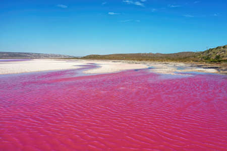 The lagoon is about 70 square kilometres with most of it lying a few metres below sea level. It is separated from the Indian Ocean by a beach and barrier dune systemの写真素材