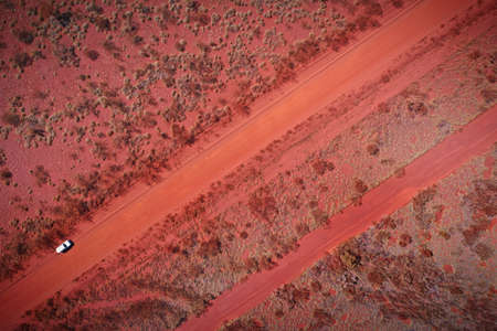 arid and orange colored region of Western Australiaの写真素材