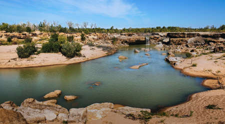 The Leichhardt Falls is a plunge waterfall on the Leichhardt River in the Gulf Country Queensland,...