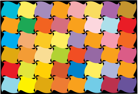 multi colored squares with curved edges. Abstract background. Backdrop bright rainbow squares...