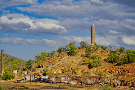 Chillagoe smelters is a heritage-listed refinery at Chillagoe. Chillagoe smelter was used for copper, silver, lead and goldの写真素材