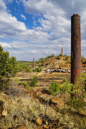 View of the Chillagoe Smelter site in Queensland Australiaの写真素材