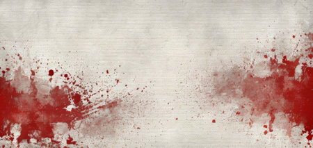 old grungy background in red and cream, with dirty grungy borders in red. AI Generatedの写真素材