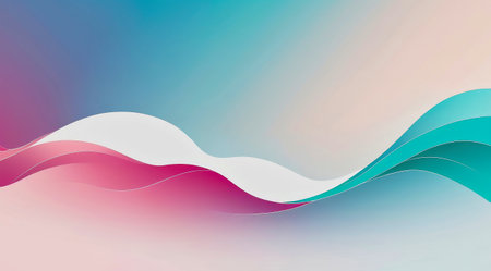 Gentle,soft,light abstract minimalist background with wavy lines. ai generateの写真素材