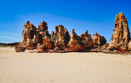 Barn Hill Station in Western Australia offers stunning views of the breathtaking coastlines of the Kimberley region. . South of Broome overlooking the Indian Oceanの写真素材