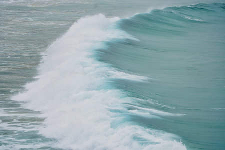 fresh clean blue ocean sea water with gentle waves