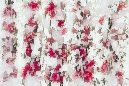A dreamy abstract background of blends pink, white, and hints of charcoal in a painterly texture. Perfect for modern interiors, wall art, or editorial designs seeking soft color and romantic mood.の写真素材