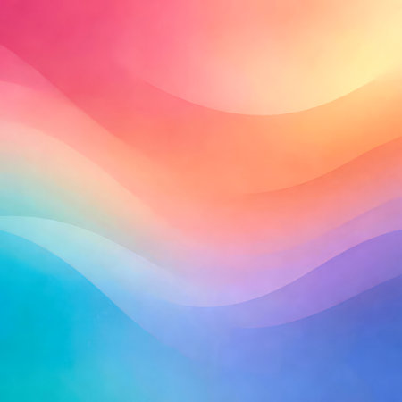 A versatile pastel gradient background with smooth curves and soft light. Ideal for creative, modern designs. AI Generatedの写真素材