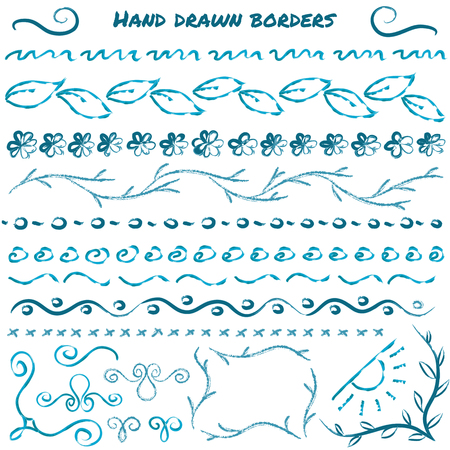 Set of hand drawn design elementsのイラスト素材