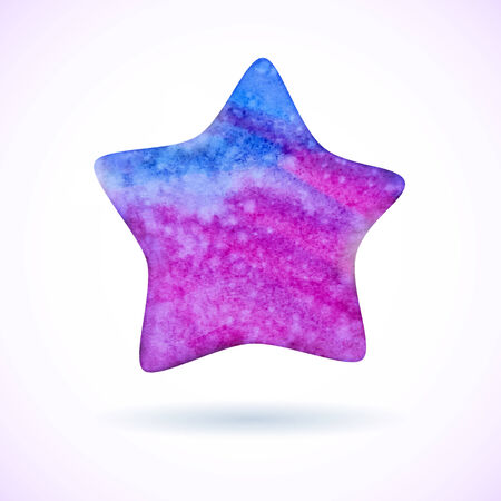 Bright watercolor starのイラスト素材