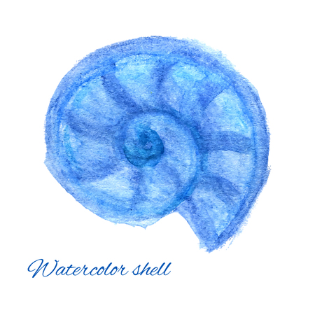 Watercolor shellのイラスト素材