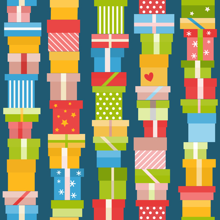 Seamless pattern with presentsのイラスト素材
