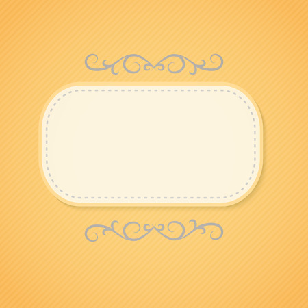 Abstract retro frame on stripy background with vignettesのイラスト素材