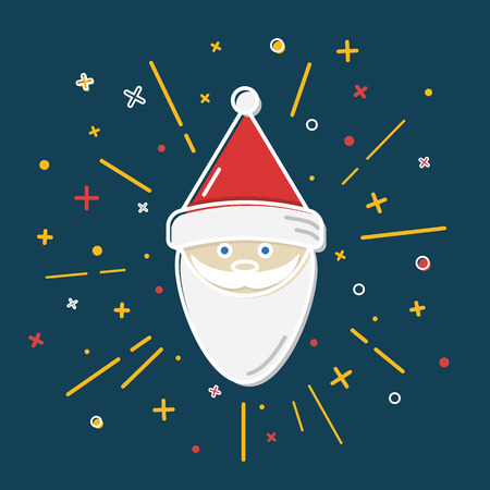Colored Santa Claus icon.のイラスト素材