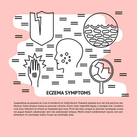 Photo of Eczema symptoms concept banner - ID:124310458 - Royalty Free ...
