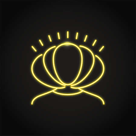 Neon anxious distress icon in line styleのイラスト素材