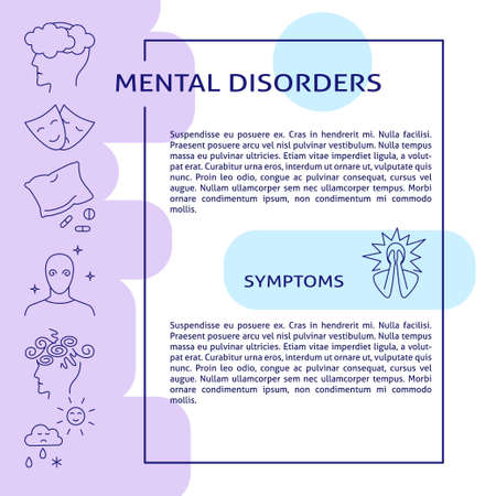 Mental disorders banner template with place for textのイラスト素材