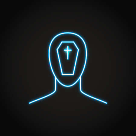 Neon fear of dying iconのイラスト素材