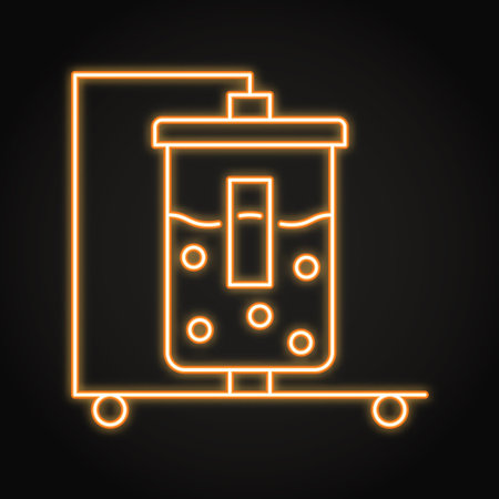 Biosynthesis neon iconのイラスト素材
