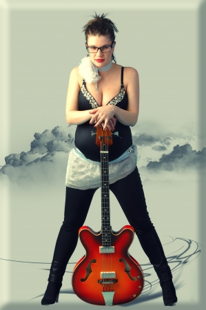 big with child, with child, quick with child, in the family wayの写真素材