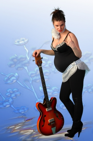 big with child, with child, quick with child, in the family wayの写真素材