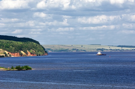 river, lots of water, picturesque coastの写真素材