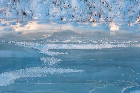 River winter in Russia. Tatarstan Kamaの写真素材