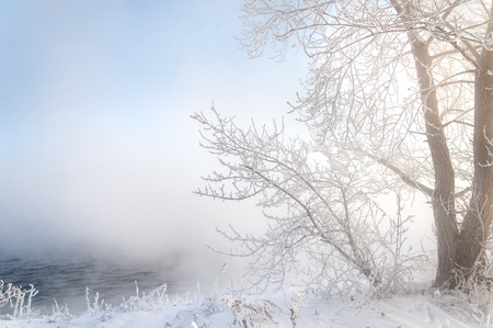 River winter in Russia  Tatarstan Kama