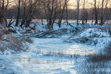 River winter in Russia  Tatarstan Kama
