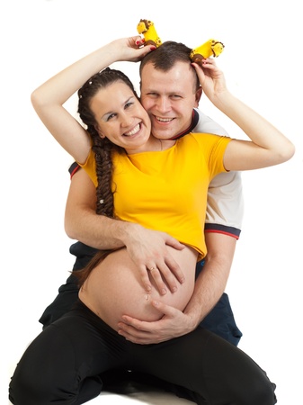 big with child, with child, quick with child, in the family wayの写真素材