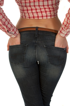   Booty taken in a studio, side light, fill lightの写真素材
