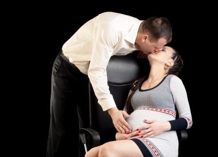 He and she's pregnant の写真素材