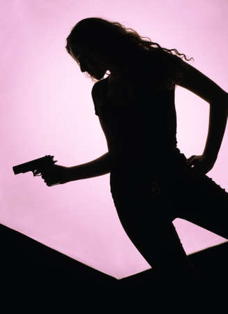 The girl in the studio, a good moodの写真素材