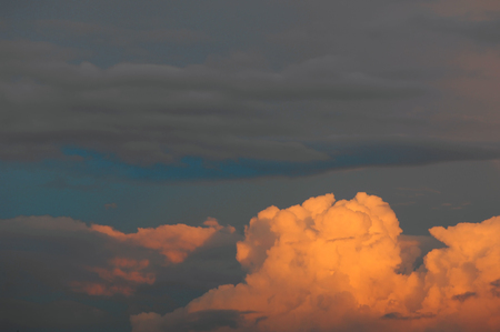 Clouds in the sky photographed