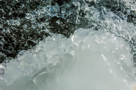 River ice. river in winter. winter creek. の写真素材