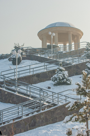 park first prizident, parklands in the fog in winterの写真素材