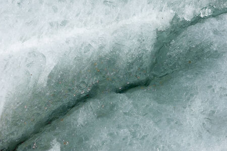 river last ice. Last ice-floe. last needle ice on the Ili River. Central Asia, the steppes of...